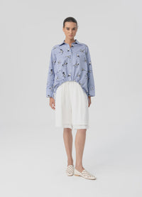 Flora Shirt - Heron Stripe