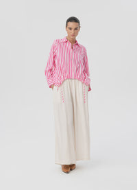 Flora Shirt - Pink Stripe