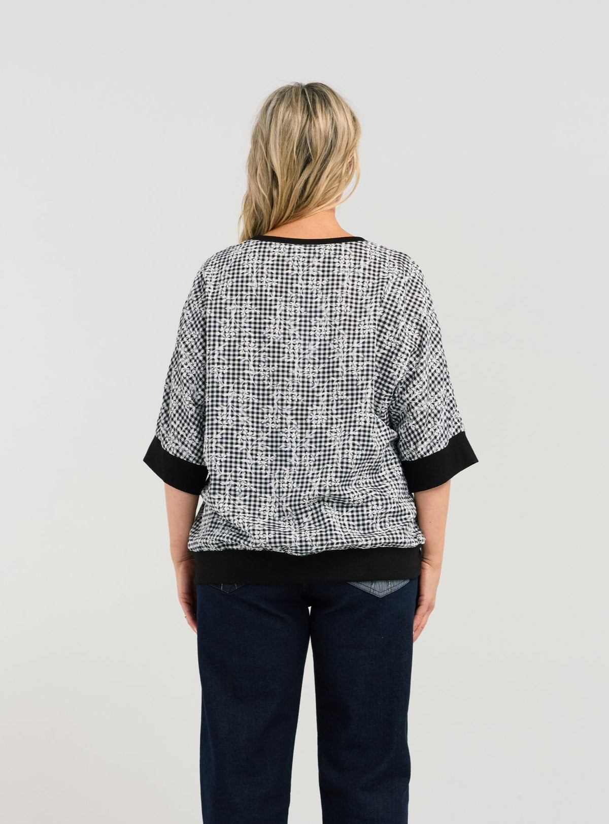 Florence Top - Floral Check