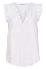 Florence Frill Tank - Bianco