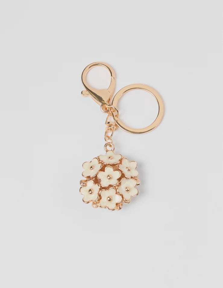 Keychain Flower Ball - Gold