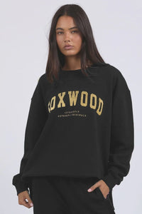 Metallic Interval Crew - Black with Gold