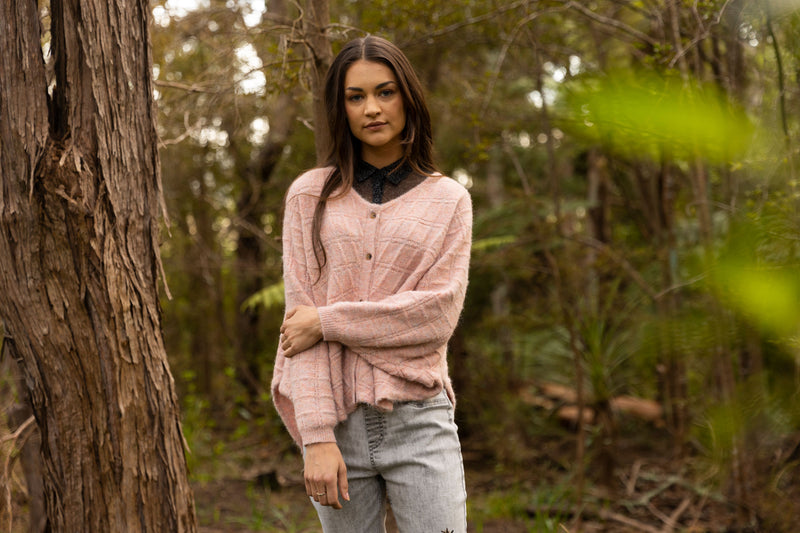 Frances Cardigan - Dusky Pink