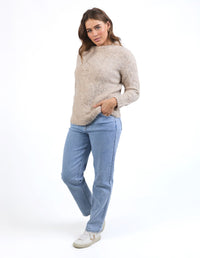 Monnet Knit Crew - Mushroom