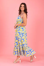 Gigi Maxi Dress - Blue Yellow