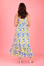 Gigi Maxi Dress - Blue Yellow