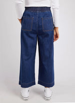 Greta Wide Leg Pant - Mid Blue Wash