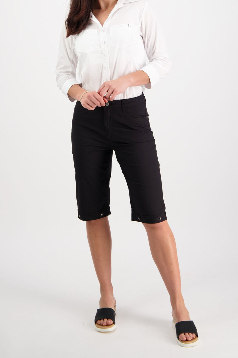 Poplin Straight Leg Short - Black