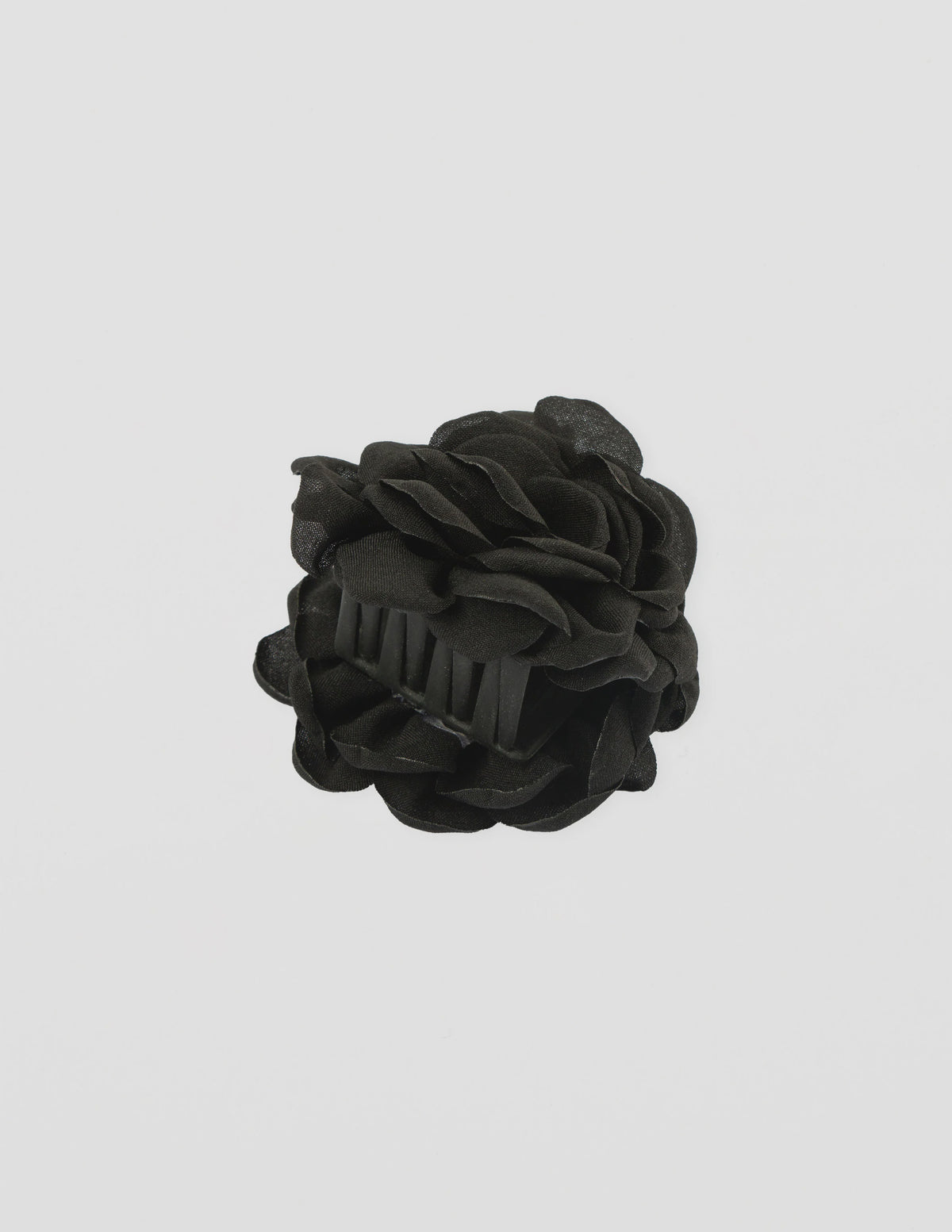 Hair Claw Fabric Rose - Black