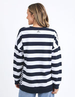 Mill Crew - Navy & White Stripe