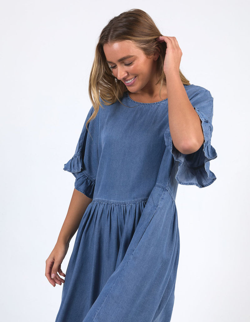 Charlie Chambray Dress - Blue Wash