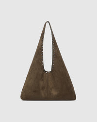 Hailey Suedette Shoulder Bag - Olive