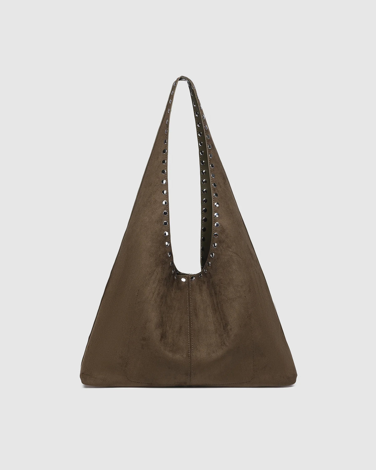 Hailey Suedette Shoulder Bag - Olive