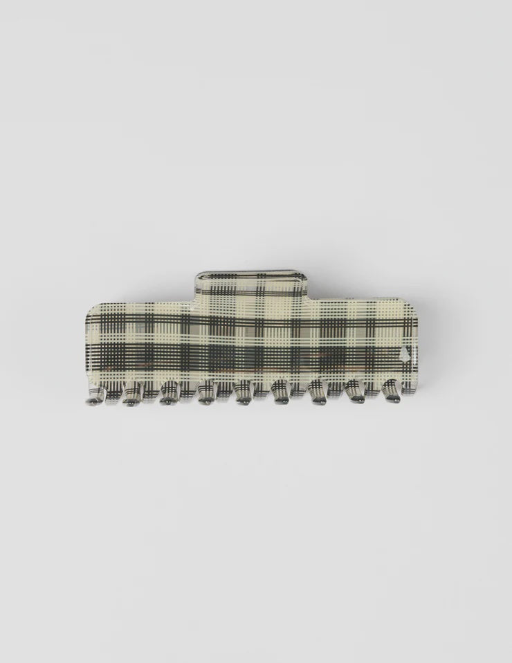 Hair Claw Tartan - Black