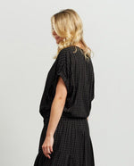 Harlee Top - Black Plaid