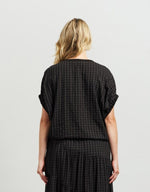 Harlee Top - Black Plaid