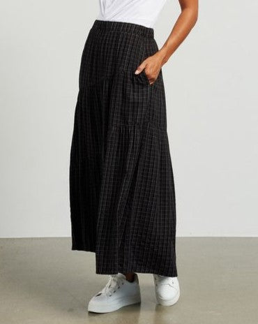 Harper Skirt - Black Plaid