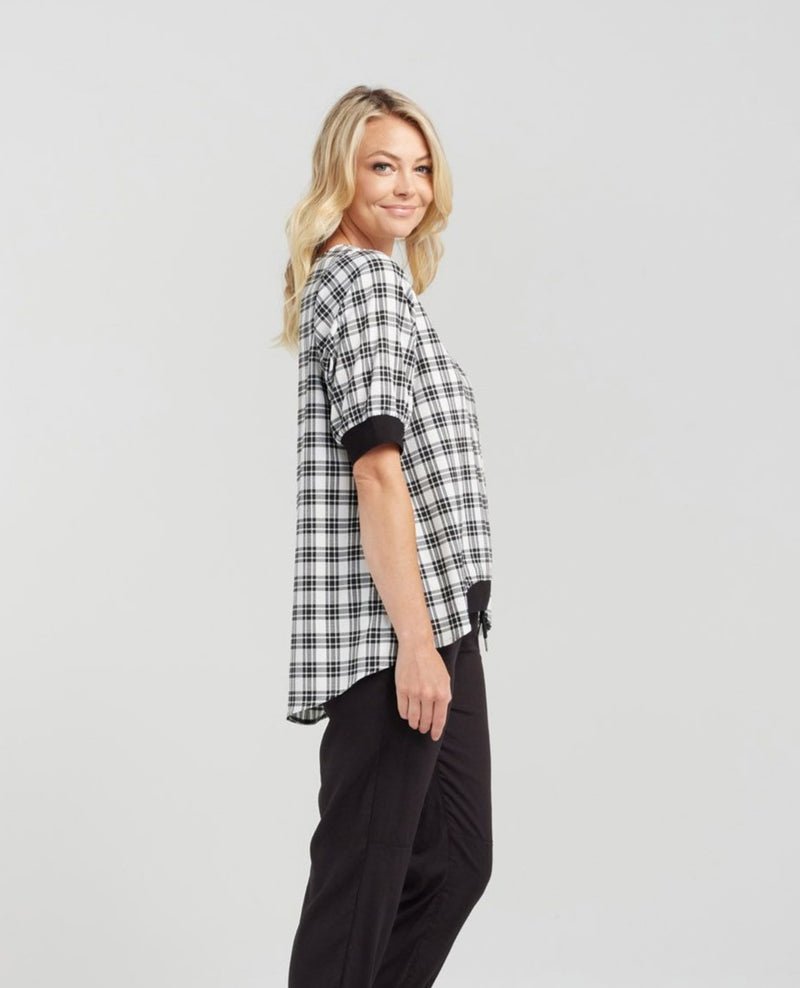 Havana Top - Black Plaid