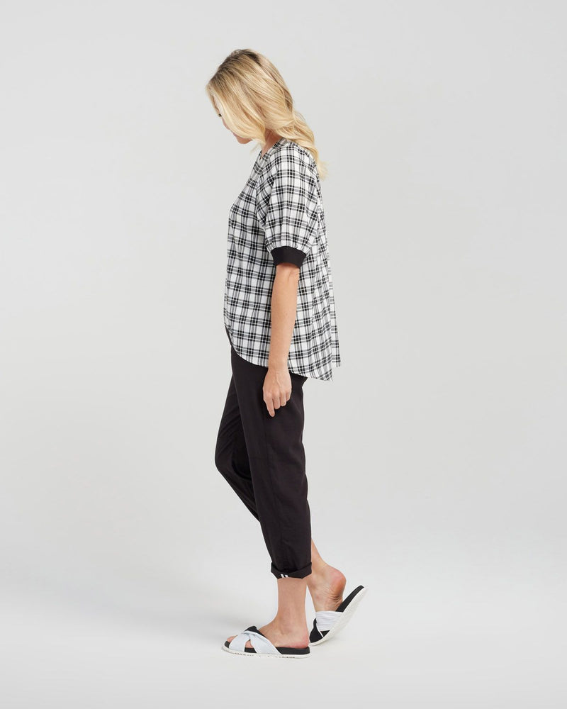 Havana Top - Black Plaid