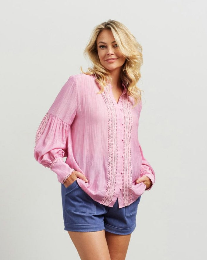 Heidi Blouse - Barbie Pink