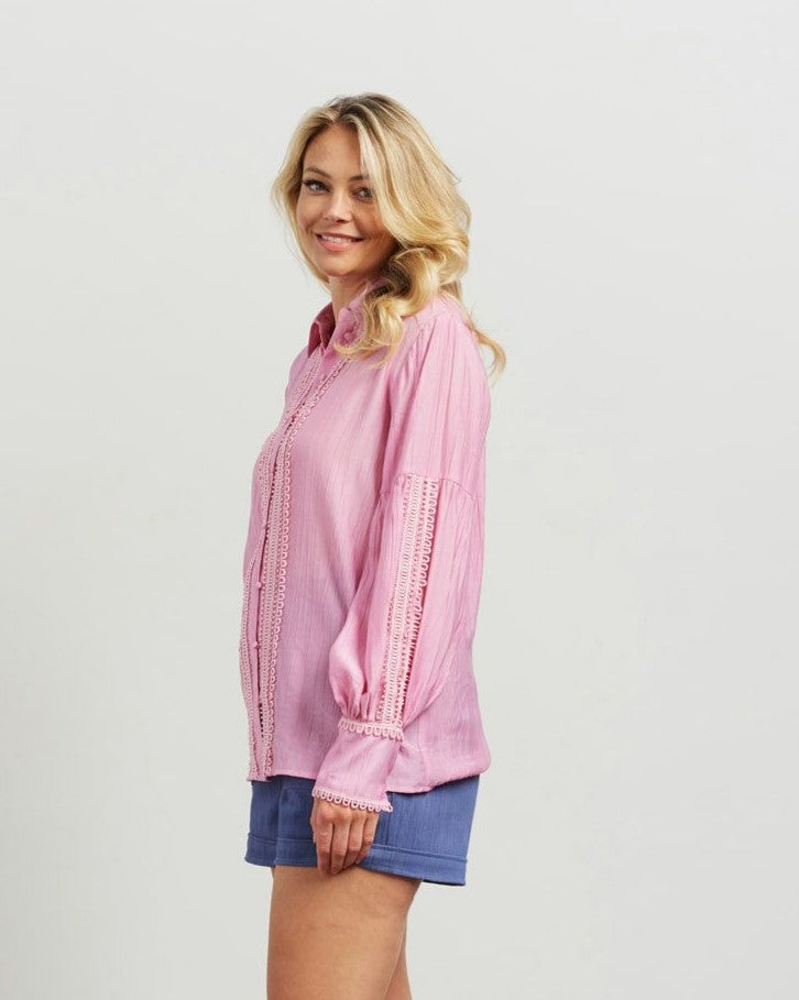 Heidi Blouse - Barbie Pink