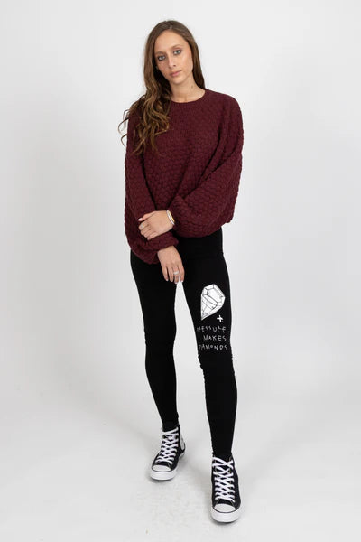 Honeycomb Knit - Merlot