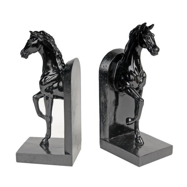 Horse Bookends - Black
