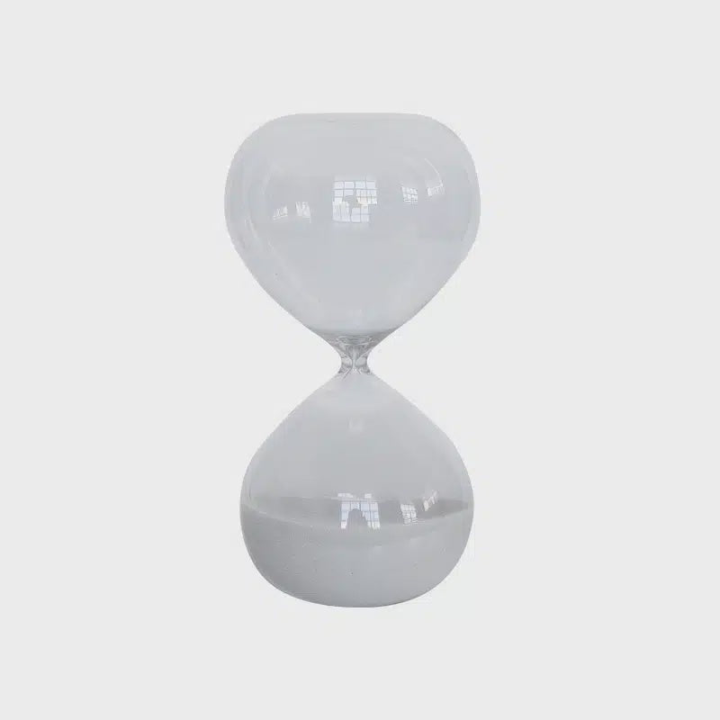 Hourglass | Small - Clear/White