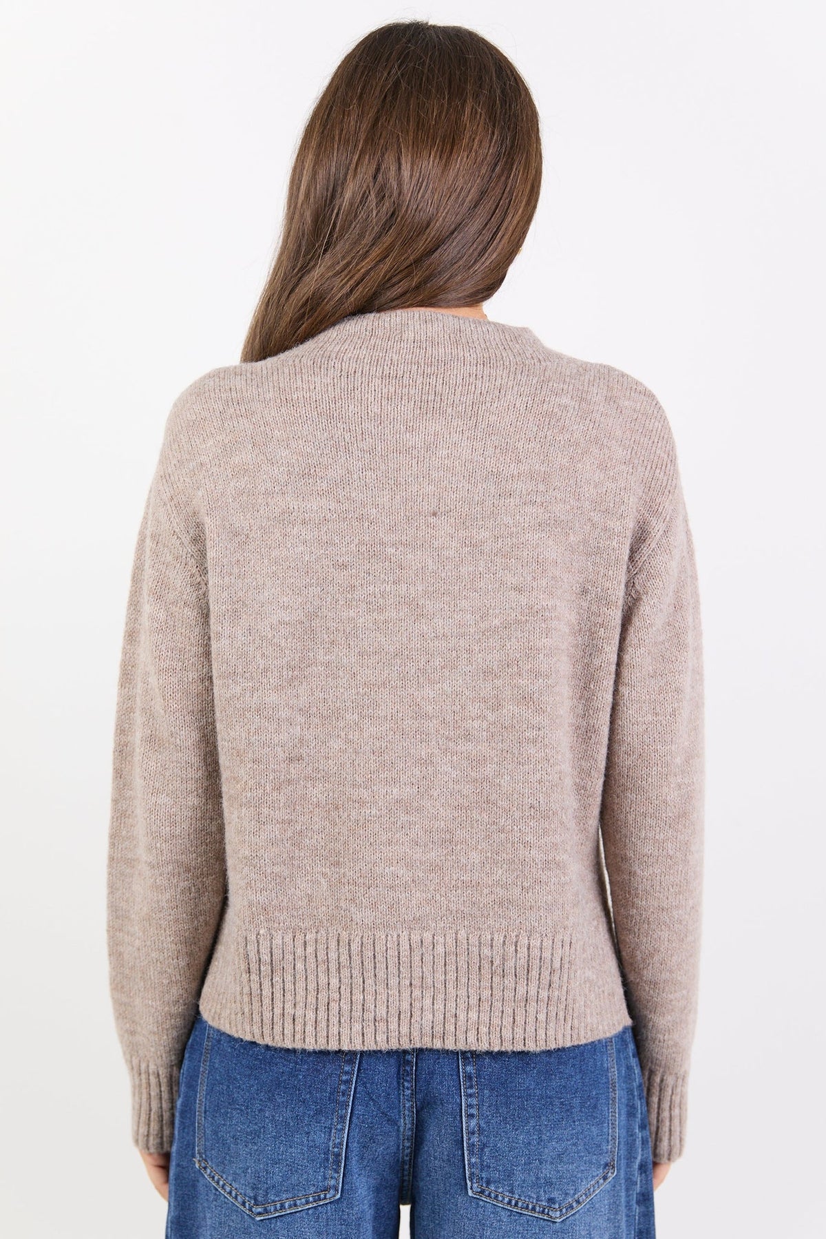 Huddle Mushroom High Neck Knit Jumper