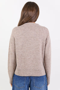 Huddle Mushroom High Neck Knit Jumper