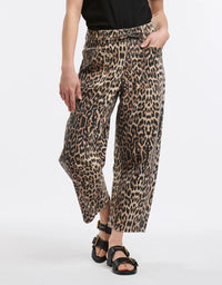 Leo Barrel Jeans - Leopard