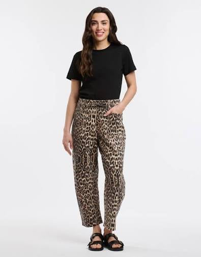 Leo Barrel Jeans - Leopard