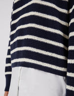 Fawn Combo Knit - Dark Sapphire/Pearl Stripe