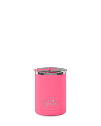 Ceramic Coffee Cup with Hinged Lid - Bubblegum Blast