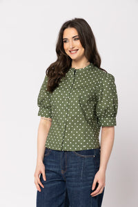 Serene Shirt / Olive Spot