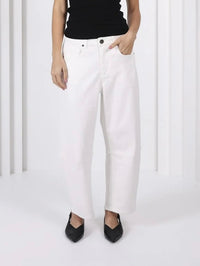 Toni Barrel Jean - White
