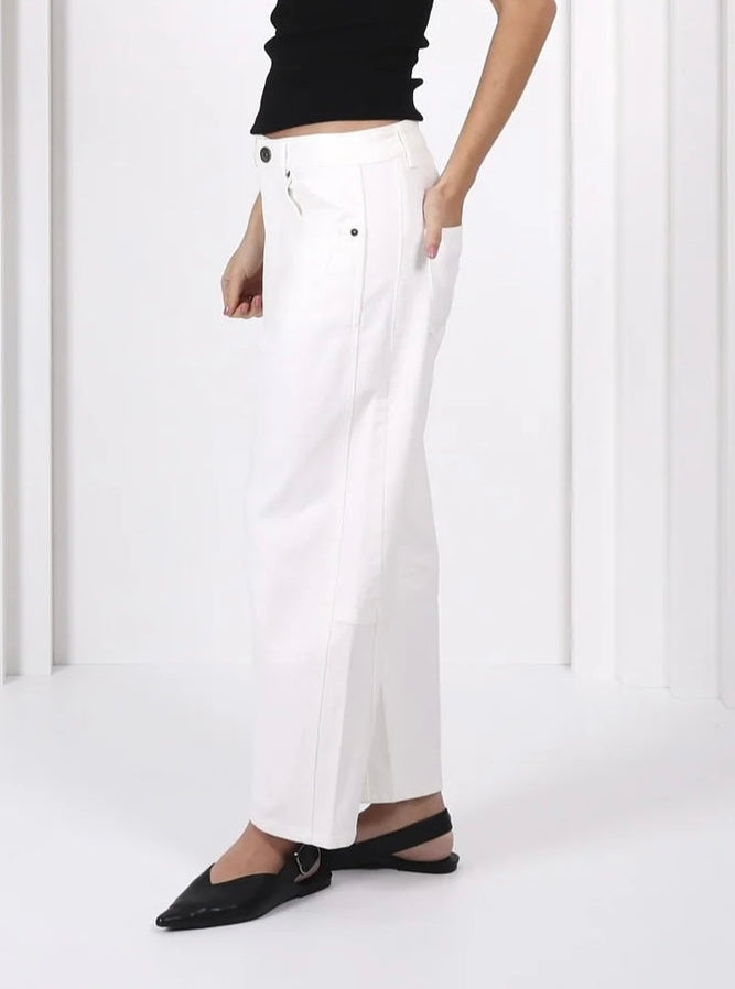 Toni Barrel Jean - White