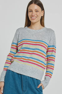 Elinda Sweater / Rainbow Stripe