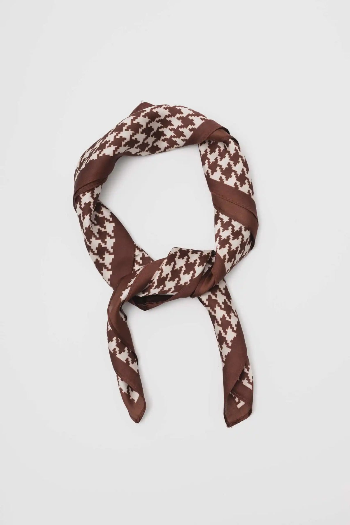 Houndstooth Scarf /  Chocolate