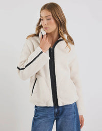 Chalet Taupe Sherpa Collared Jacket / Taupe