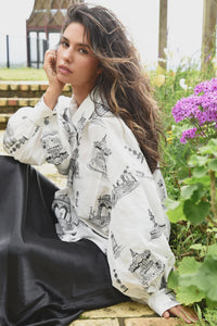 Loose & Luxe Shirt / White & Black