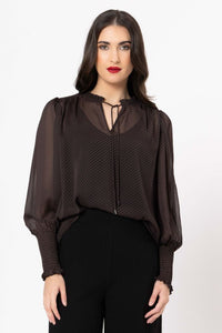 Byron Blouse / Mocha Lace
