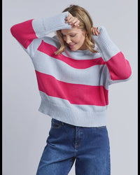 Vesi Stripe Knit / Pink Blue Stripe