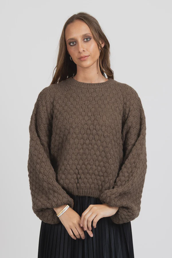 Honeycomb Knit / Chocolate