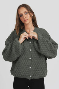 Honeycomb Cardi / Stormy