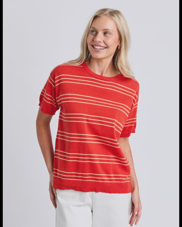 Sofie Knit Tee / Tangello