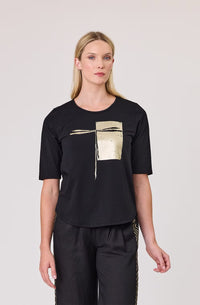 Essential Tee / Black Dragonfly Print