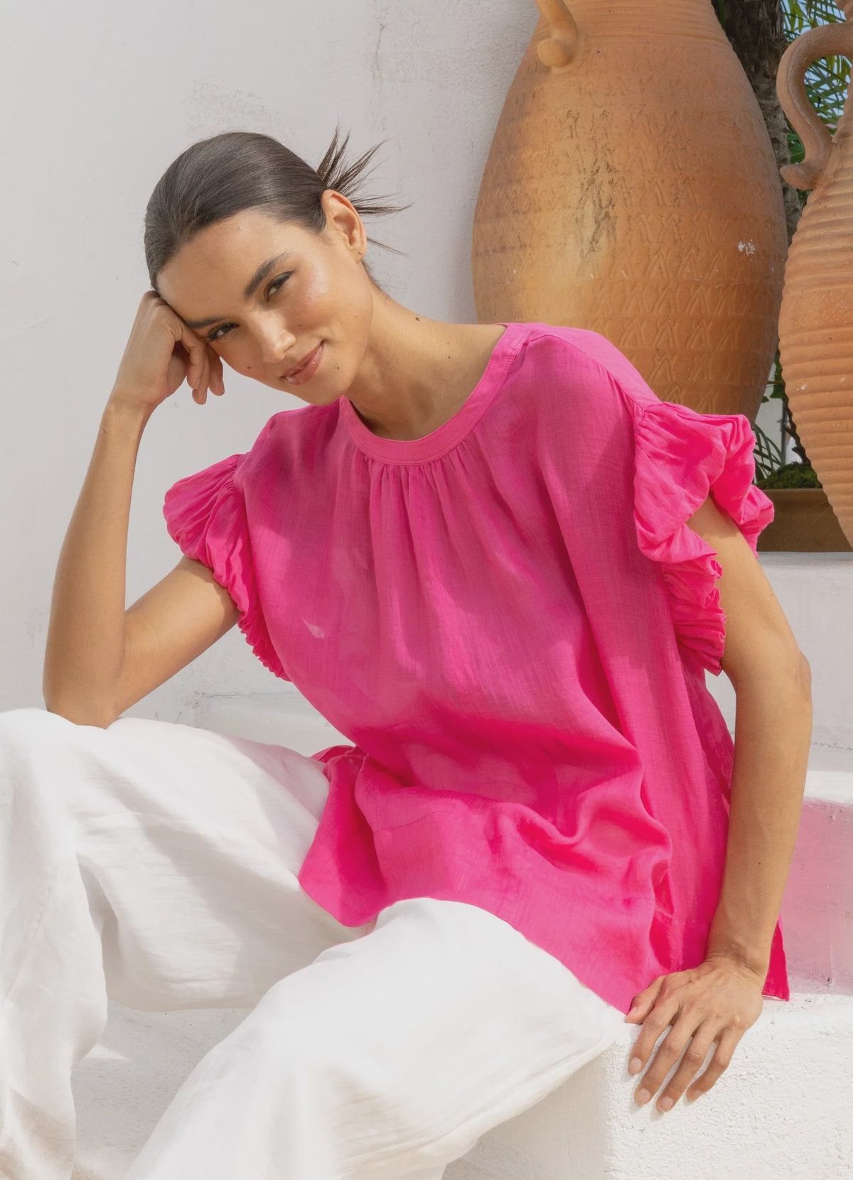 Della Top / Hot Pink