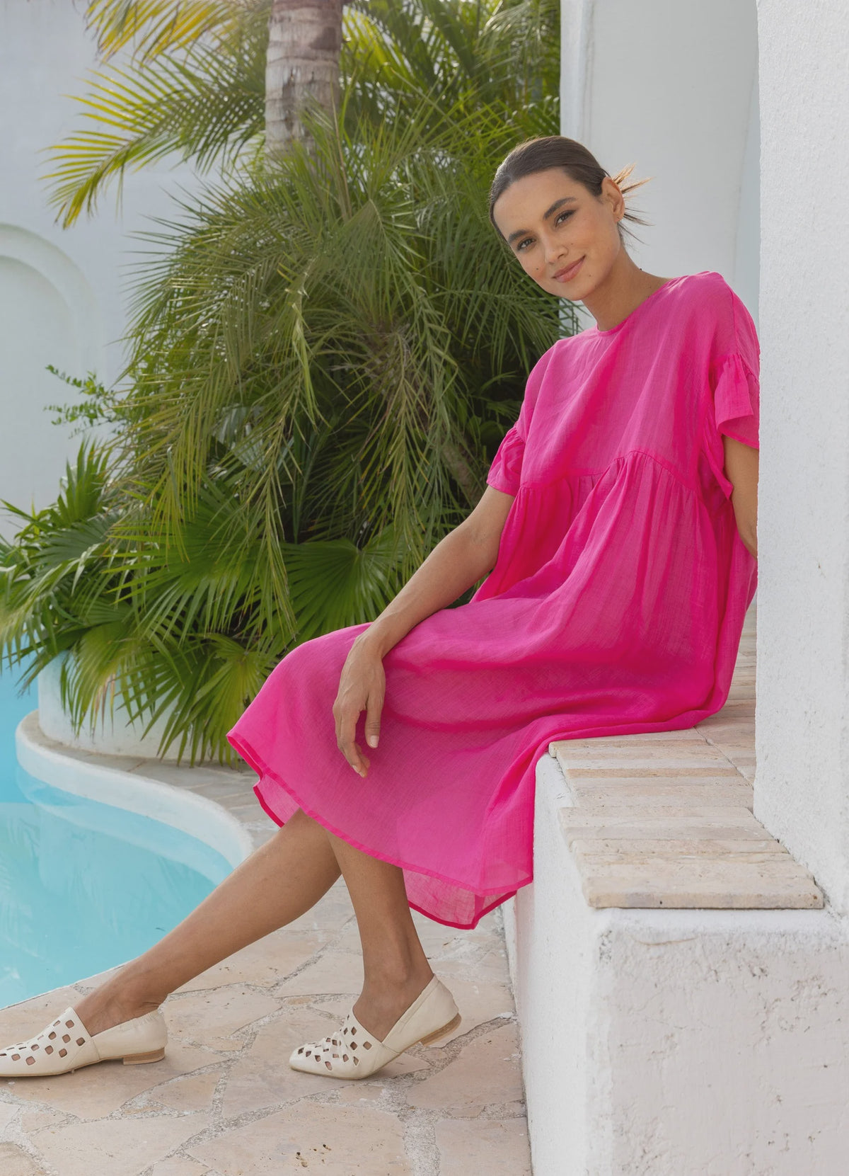 Reina Dress / Hot Pink