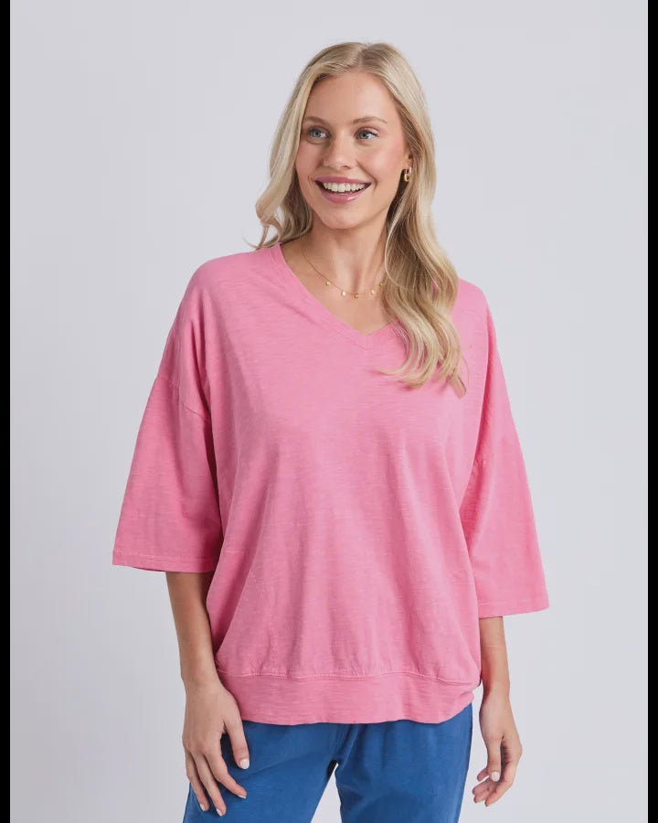 Mazie Vee Neck Sweat / Pink Lemonade